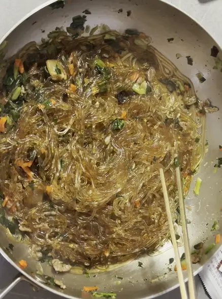 옛날잡채-라면 조리완성